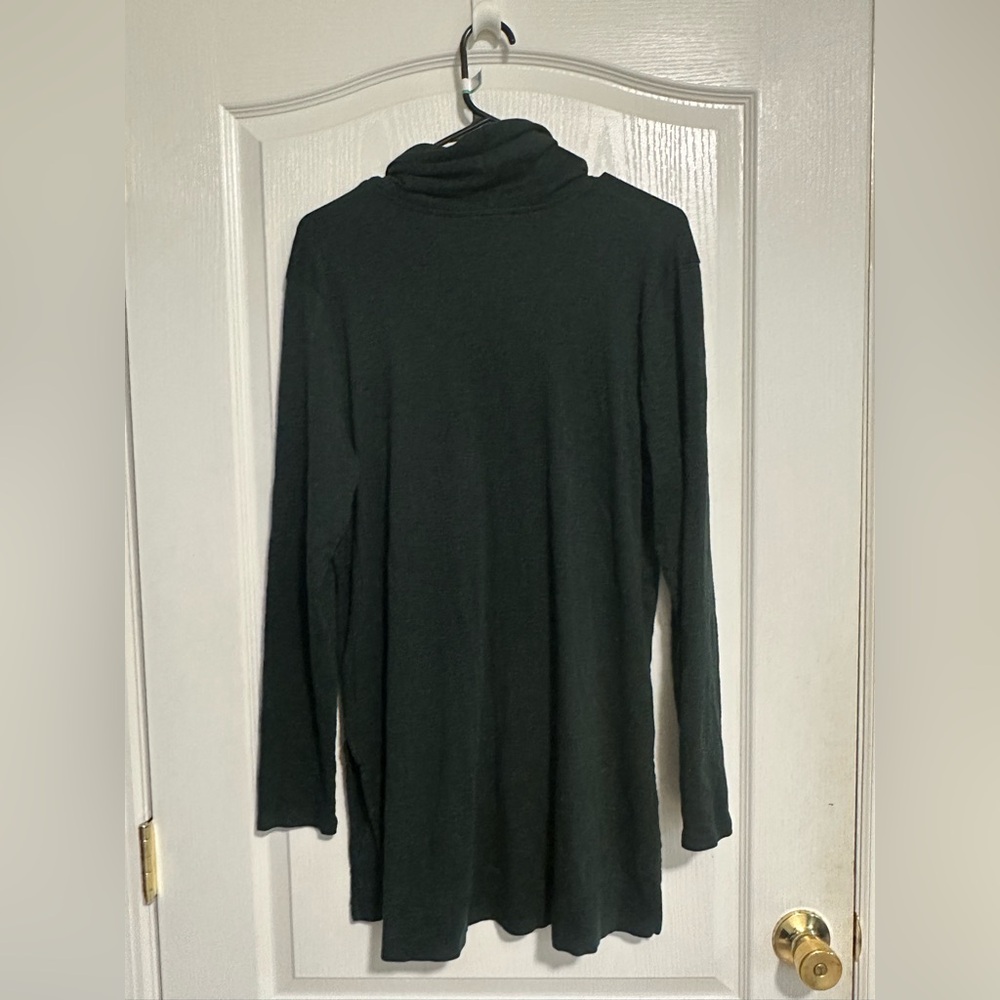J. Jill Hunter Green Cowl Neck Tunic Shirt - Picture 5 of 5